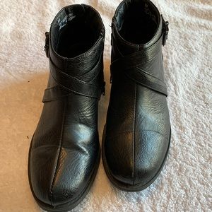 Black booties.